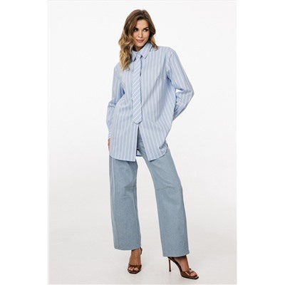 Галстук EOLA 0062 голубой_полоска