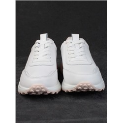 05-HY23-2D WHITE/PINK Кроссовки женские (натуральная кожа)