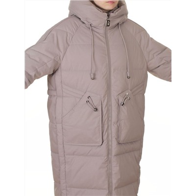 6615 BEIGE Пальто зимнее женское (200 гр. холлофайбер)