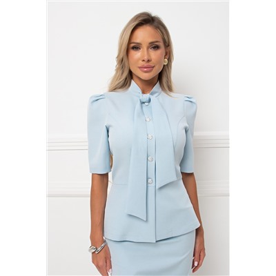 Жакет голубой с короткими рукавами Сьюзанн №2