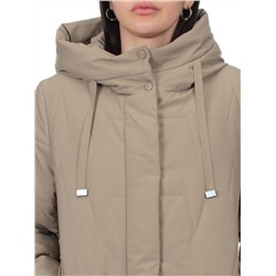 1120 DARK BEIGE Пальто зимнее облегченное женское (холлофайбер 150 гр.)