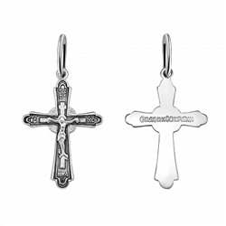 227.55 крест из серебра частично черненый штампованный