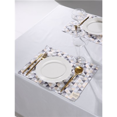 Набор салфеток «Этель. Треугольники», 30×40 см - 2 шт., сатин 110 г/м²