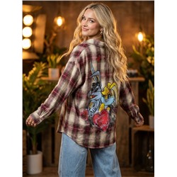 Рубашка с принтом на спине