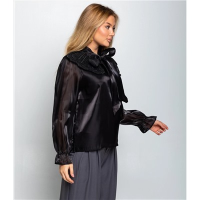 Блуза #КТ971, чёрный