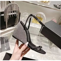 Fashion 12-62 Босоножки женские чер текстиль