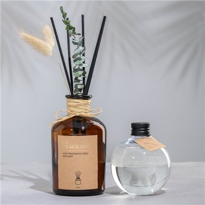 Набор для ароматизации помещений в тубусе: диффузор 230 мл, эфирное масло, красное дерево