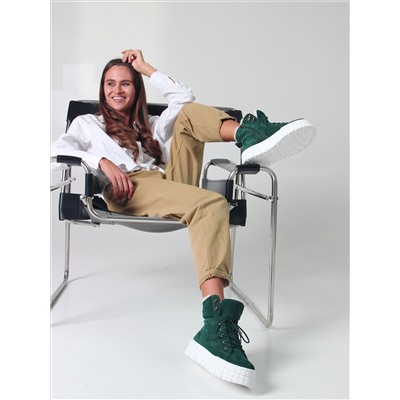 Ботинки ED'ART 216.212131'w. зеленый замша