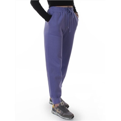 2623 LILAC Штаны утепленные спортивные женские (85% хлопок, 10% полиэстер, 5% спандекс)
