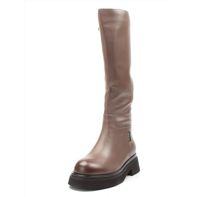 02-FG678-2BM BROWN Сапоги зимние женские (натуральная кожа, натуральный мех (еврозима))