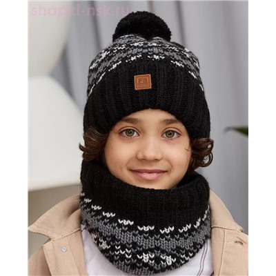 Q 176 D 176 Комплект флис (колпак+снуд) (54-56)