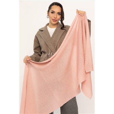 Вязаный палантин (пудра) ВП04-1М