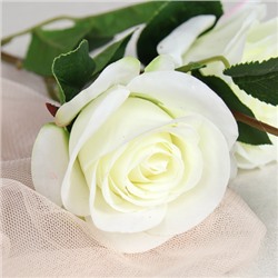 Цветок искусственный Роза 52 см / G066808 /уп 44/440/ (Белый)