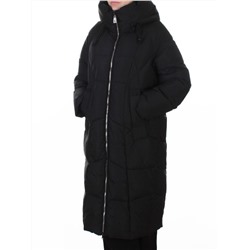 8855 BLACK Пальто зимнее женское (200 гр. холлофайбер)