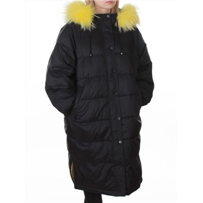3072 BLACK Пальто зимнее пуховое женское (пух)