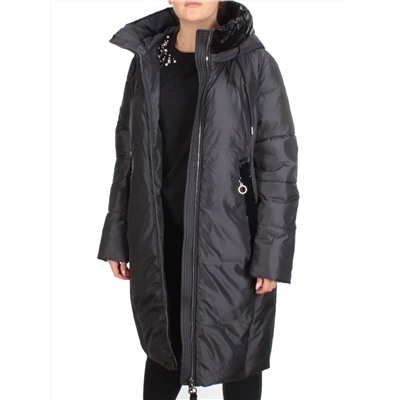22607 BLACK Пальто зимнее женское SOFT FEATHERS (200 гр. био-пух)
