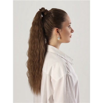 Хвост накладной, волнистый волос, на резинке, 60 см, 100 г, русый(#SHT8A)