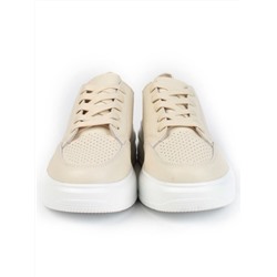 05-HY14-1D BEIGE Кроссовки женские (натуральная кожа)