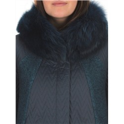 A16002 DK. BLUE Пальто зимнее женское облегченное (120 гр. холлофайбера)