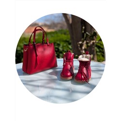 КОМБО Ab.Zapatos 4619/2 Granate + PELLE Kadrya rojo АКЦИЯ
