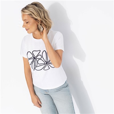 Футболка из эластичной ткани, Манерная принцесса (flower)