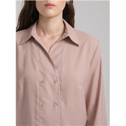 Блузка бежевая с двубортной застёжкой