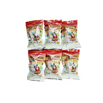 (УПАКОВКА 6ШТ) Подарочное мыло в форме снеговика к новому году Madame Heng Merry Christmas Snow Soap Original Formula 30g x 6pcs