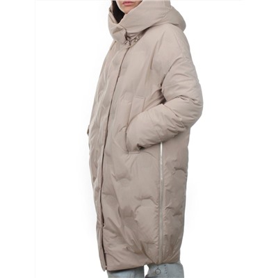 302 BEIGE Пальто зимнее стеганое женское (200 гр. холлофайбер)
