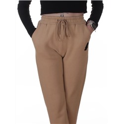 2619 BEIGE Брюки спортивные утепленные женские (85% хлопок, 10% полиэстер, 5% спандекс)