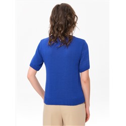 Джемпер вязаный василькового цвета