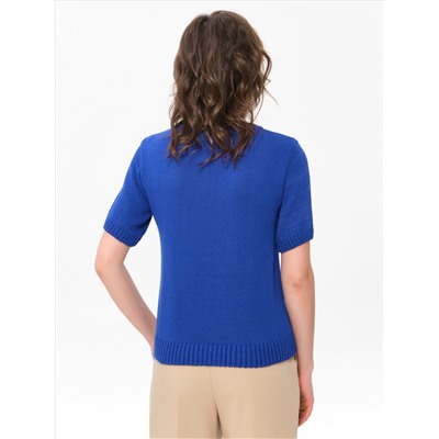 Джемпер вязаный василькового цвета