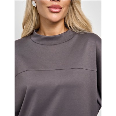 Платье трикотажное серо-коричневого цвета