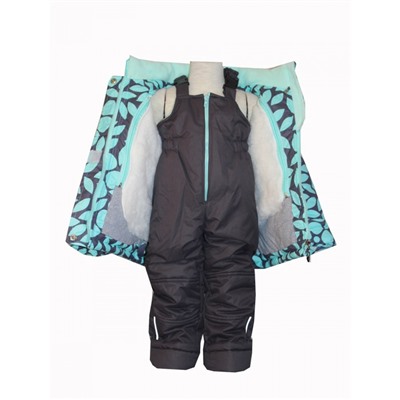 ﻿Комплект зимний для девочки Листок розовый NIKA Kids fashion
