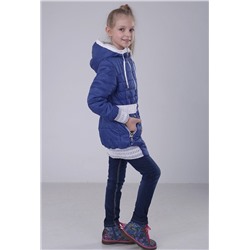 3517Б Пальто на синтепоне Синий/146