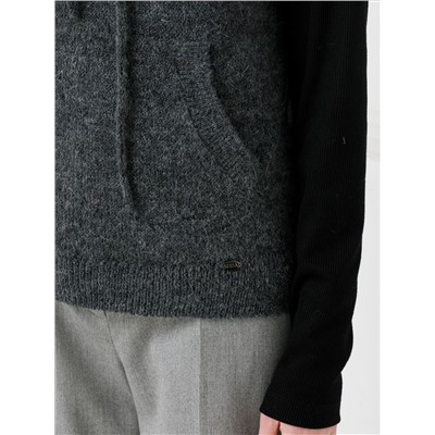 Жилет вязаный тёмно-серый