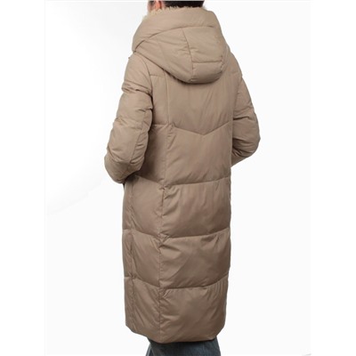 9101 BEIGE Пальто зимнее женское (170 гр. холлофайбер)