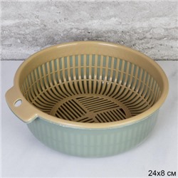 Дуршлаг Чаша сливная 24x9 см / 3623green /уп 150/зеленый