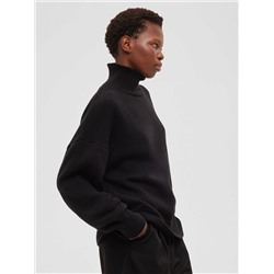 Свитер свободного кроя, черный