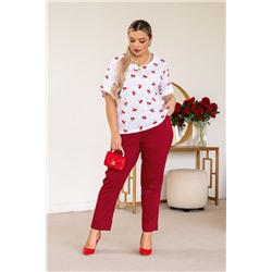 Брюки РБ-0651 горох на бордо