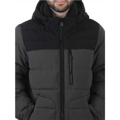 62042 DK. GREEN/BLACK Куртка мужская зимняя (200 гр. холлофайбер)