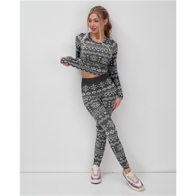 Комплект женского термобелья серого цвета 2520Sr