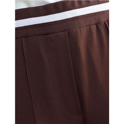 Брюки прямые со стрелками из премиального футера двухнитки с эластаном