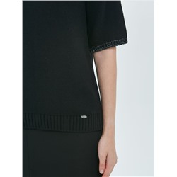 Блуза вязаная чёрного цвета