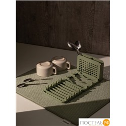 DOME ГРЕВЕ зел. Коврик с подставкой для посуды 40х50 см, 1 пр.