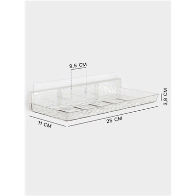 Полки для ванной настенные, 2 шт., прозрачные