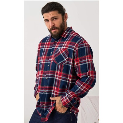 Рубашка F521-0460 blue-red