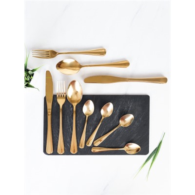 Столовые приборы 16 предметов / KT16-101002-GOLD /уп 16/