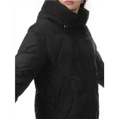 8887 BLACK Куртка зимняя женская (холлофайбер 200 гр.)