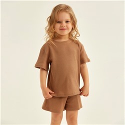 Пижама детская SL HOME, размер 36 (134-140 см), цвет кофейный