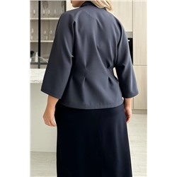 Жакет серо-синий с укороченными рукавами Юджини №3